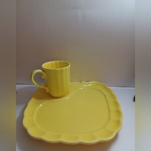 Mid Century Modern Luncheon Plate With Matching Cup Made In Japan